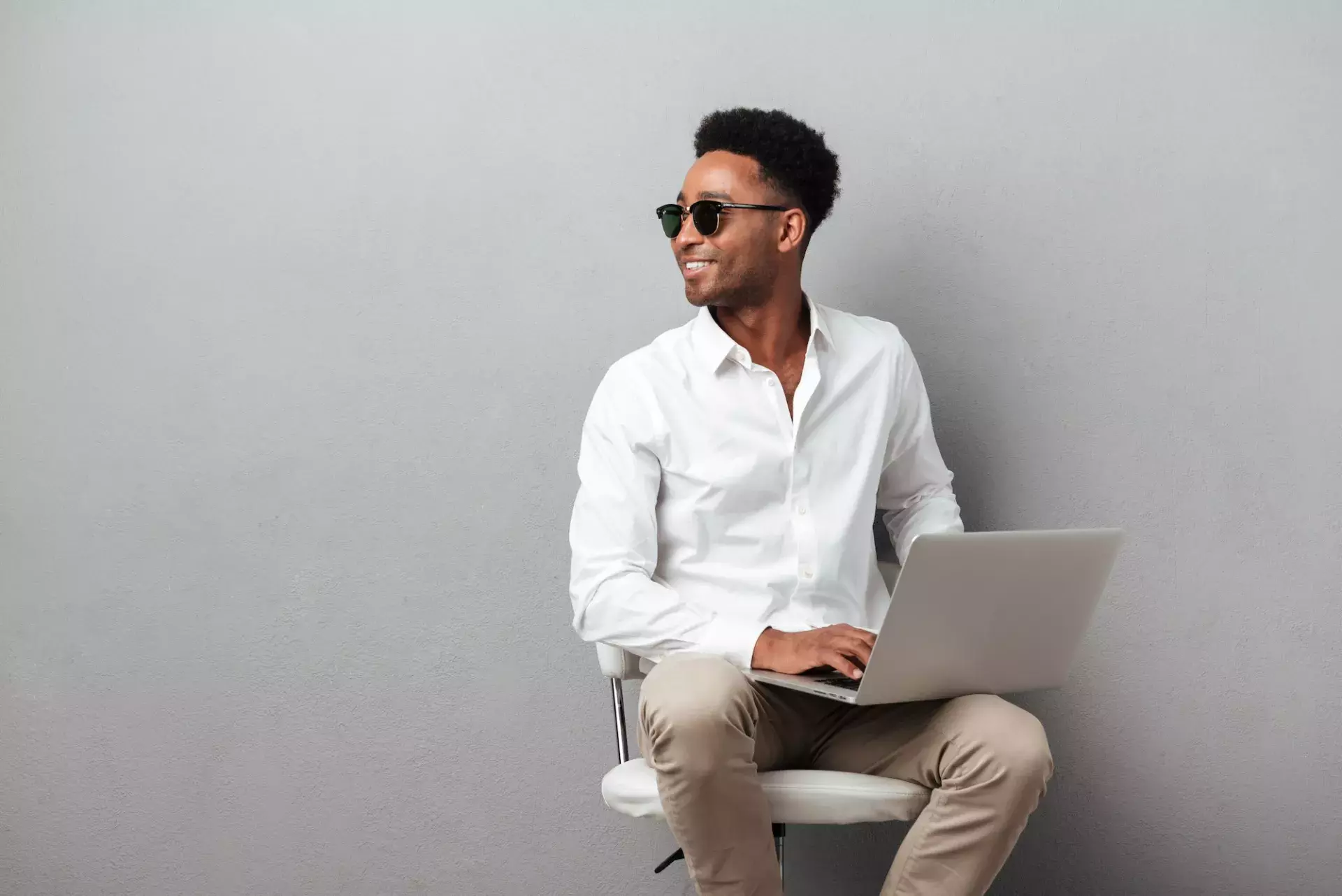 Man on computer