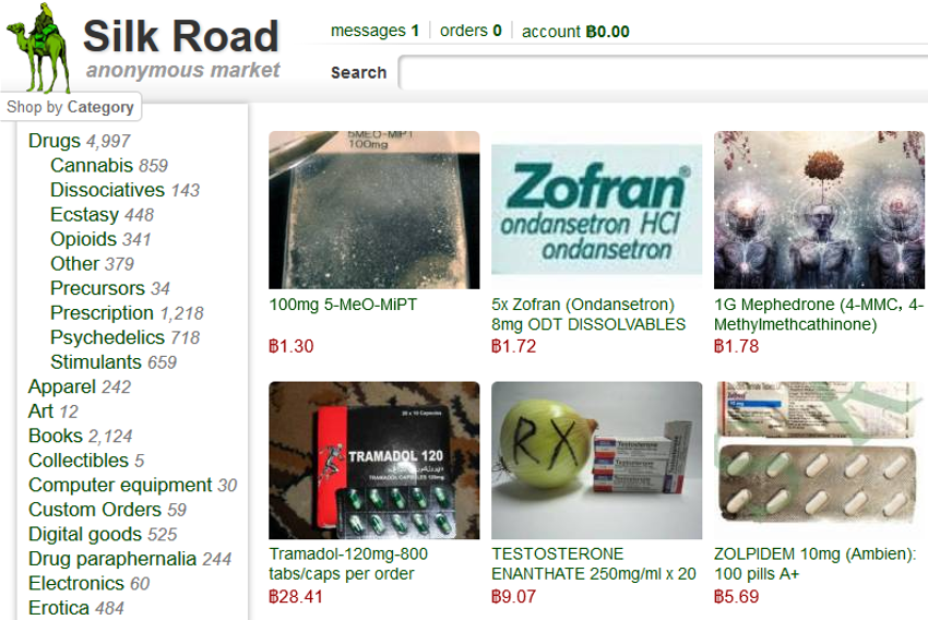 Web page for Silk Road