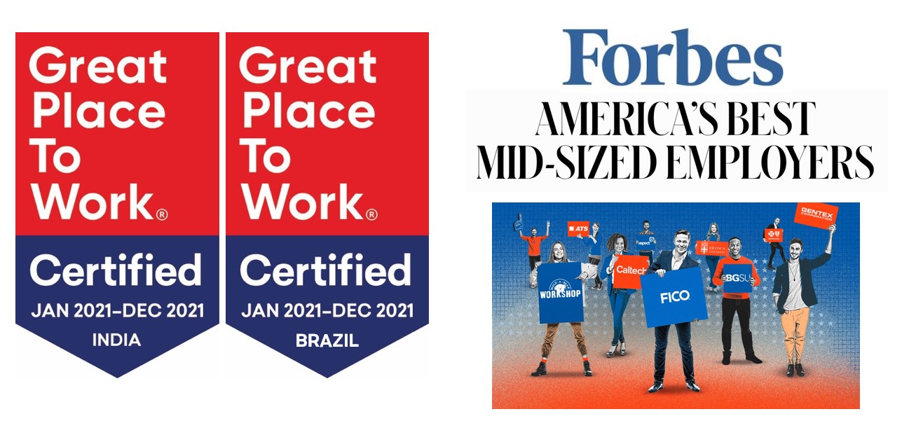 Forbes and Great Place to Work awards for FICO