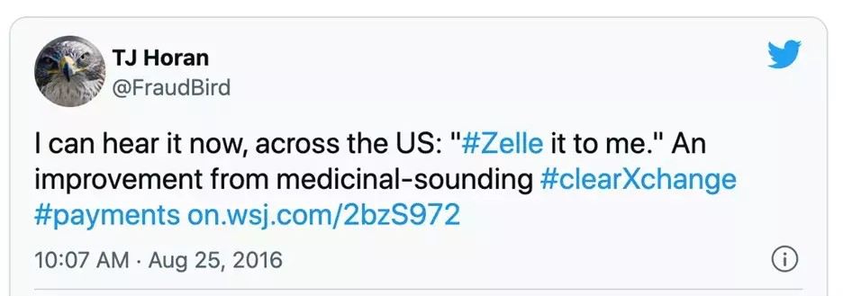 TJ Horan tweet on real-time payments