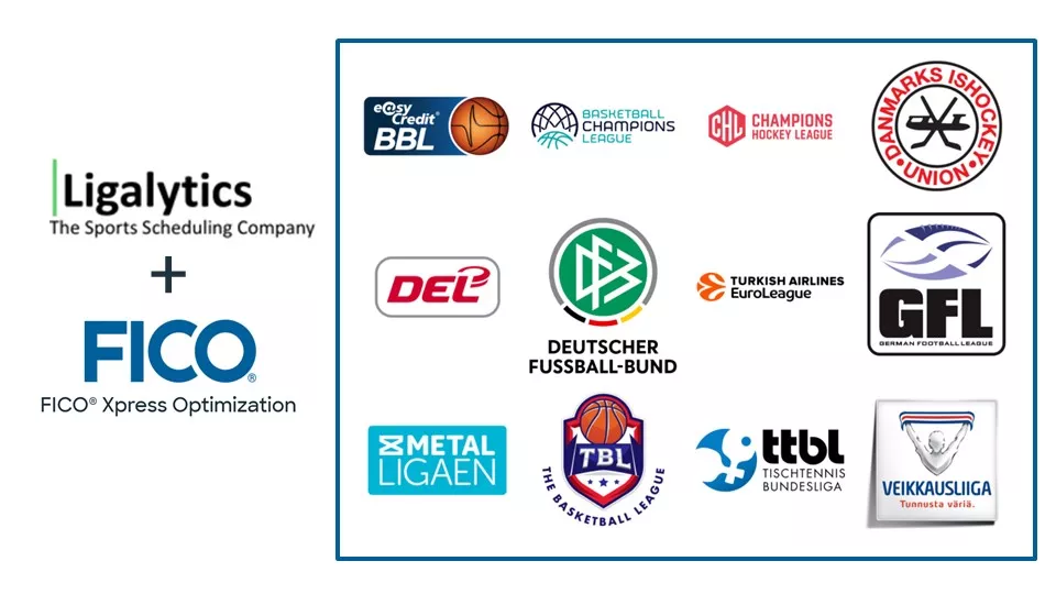 FICO and Ligalytics serve these sports leagues