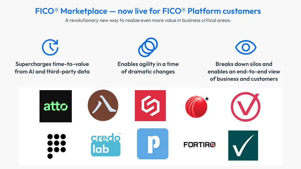 FICO Marketplace and logos of partners