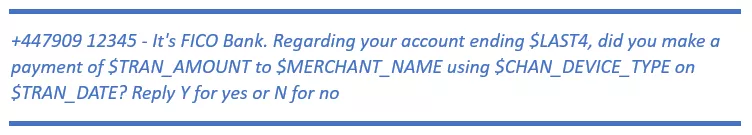 Sample message