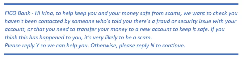 Sample message