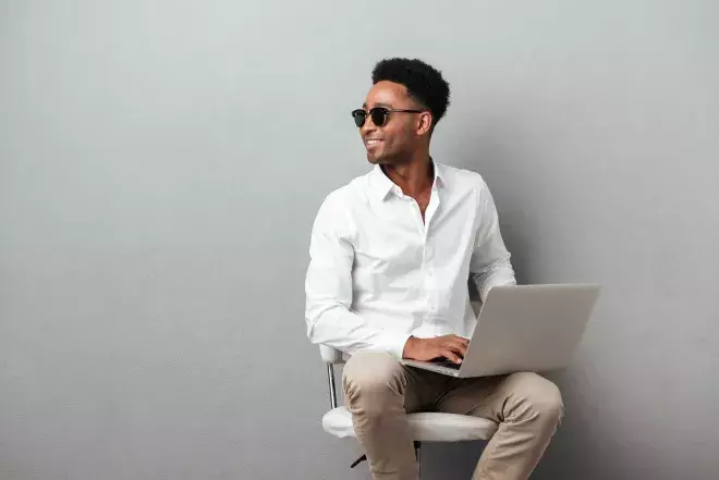 Man on computer