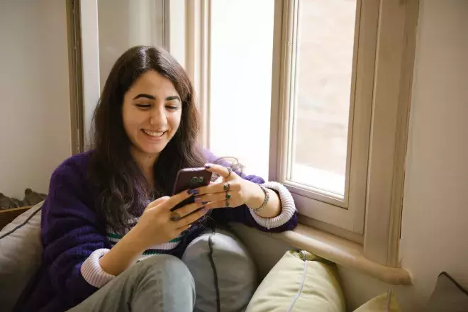 Woman on phone