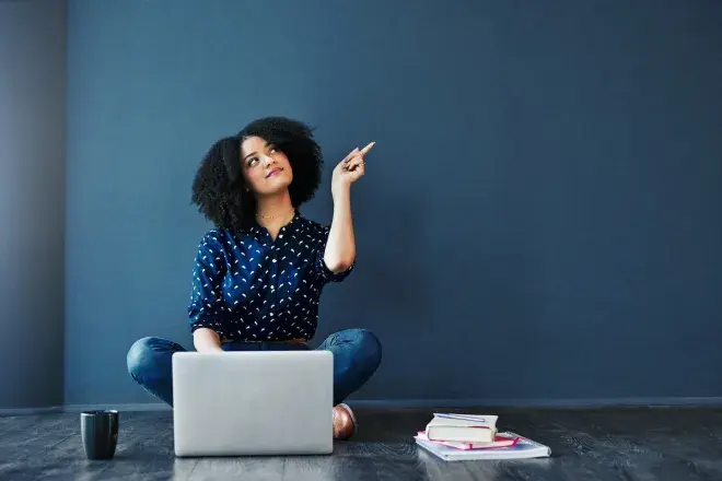 Woman with laptop