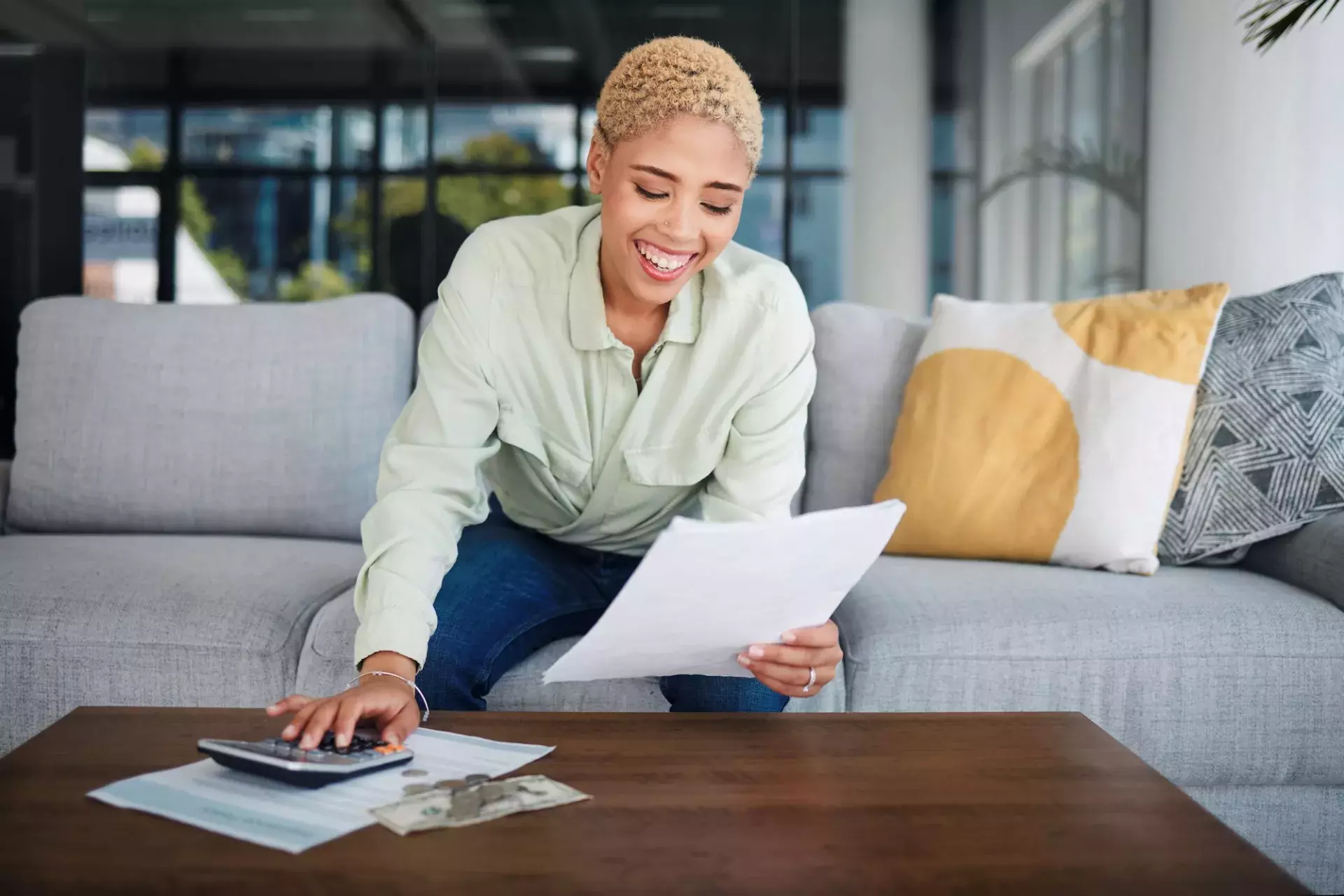 Woman with finances