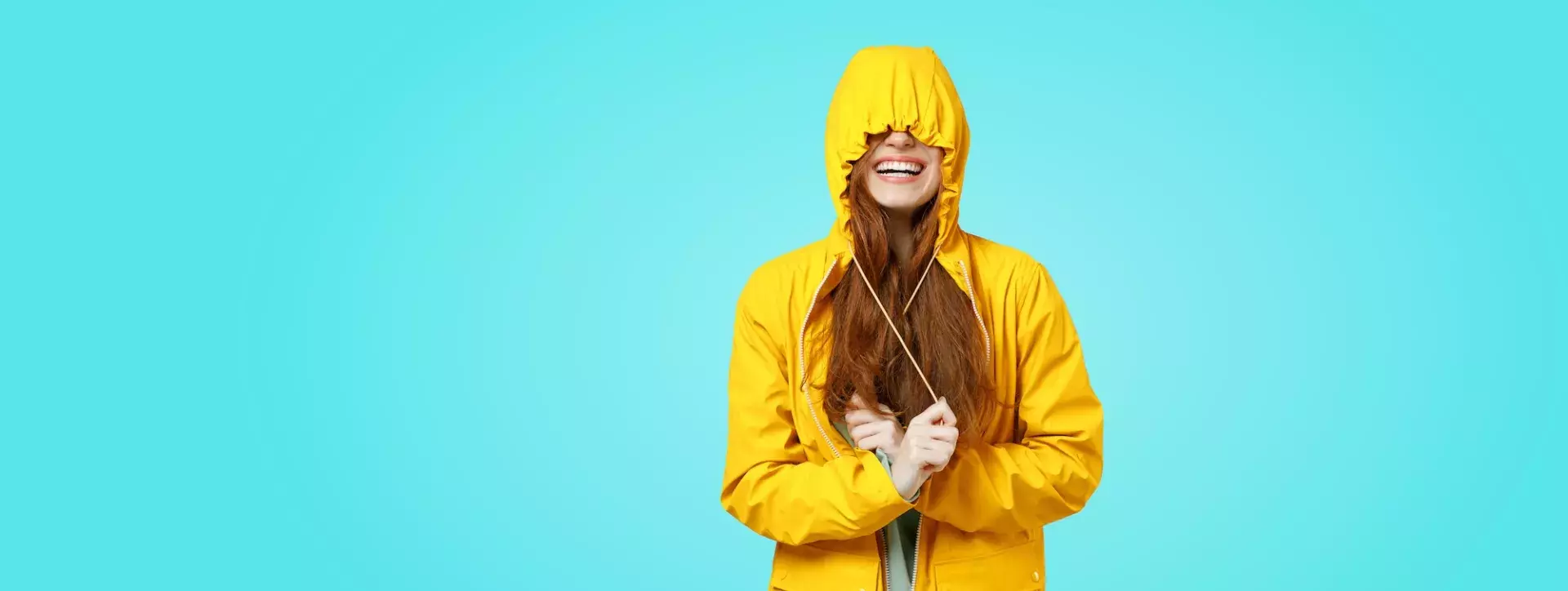 Woman hiding face