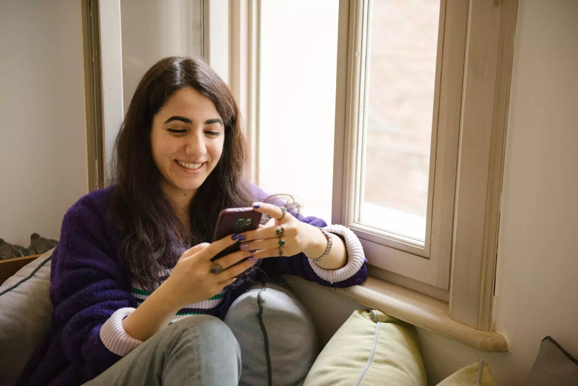 Woman on phone