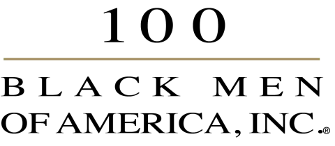 Logo for 100 Black Men of America, Inc. in black text on white background