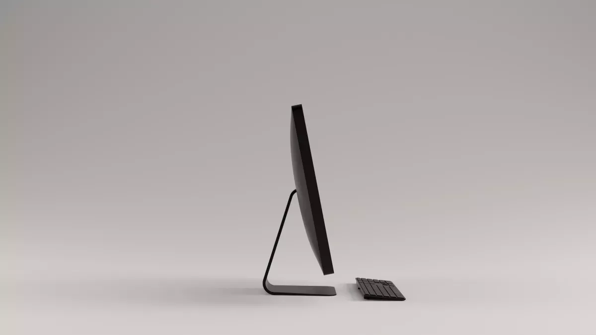 Eine Person an einem Computer