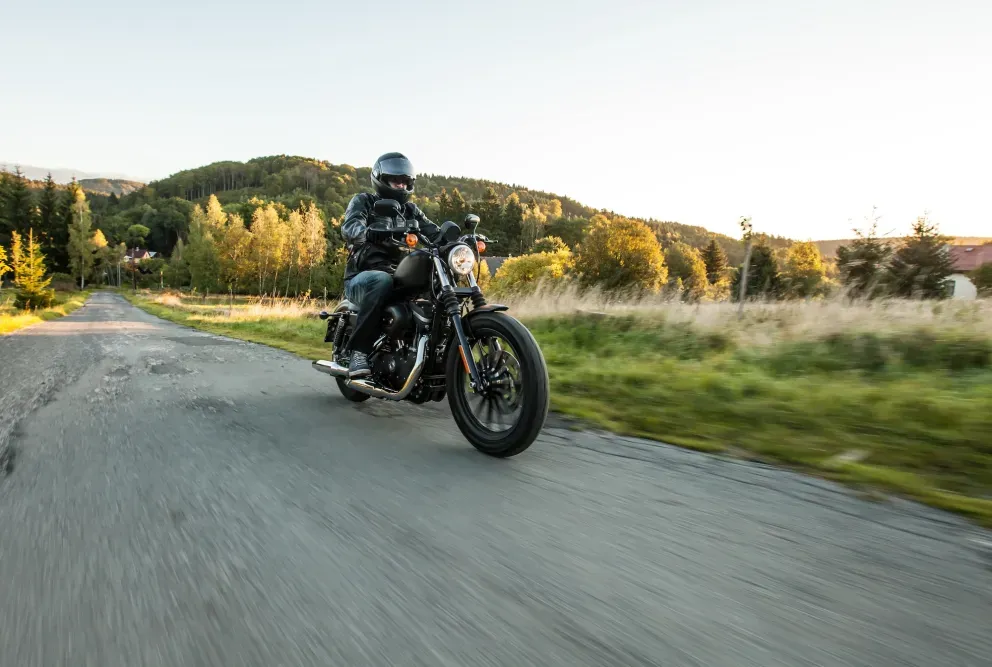 Person auf dem Motorrad