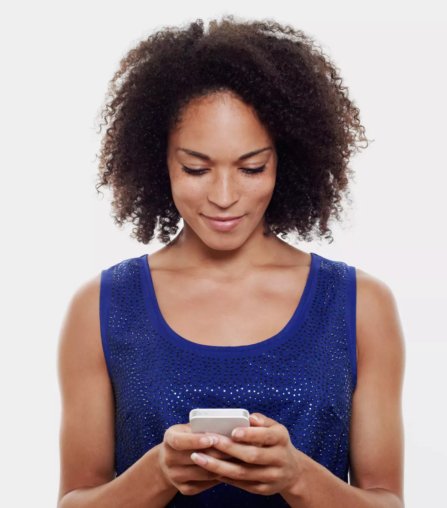 Eine Frau mit einem Smartphone Eine Frau mit einem Smartphone