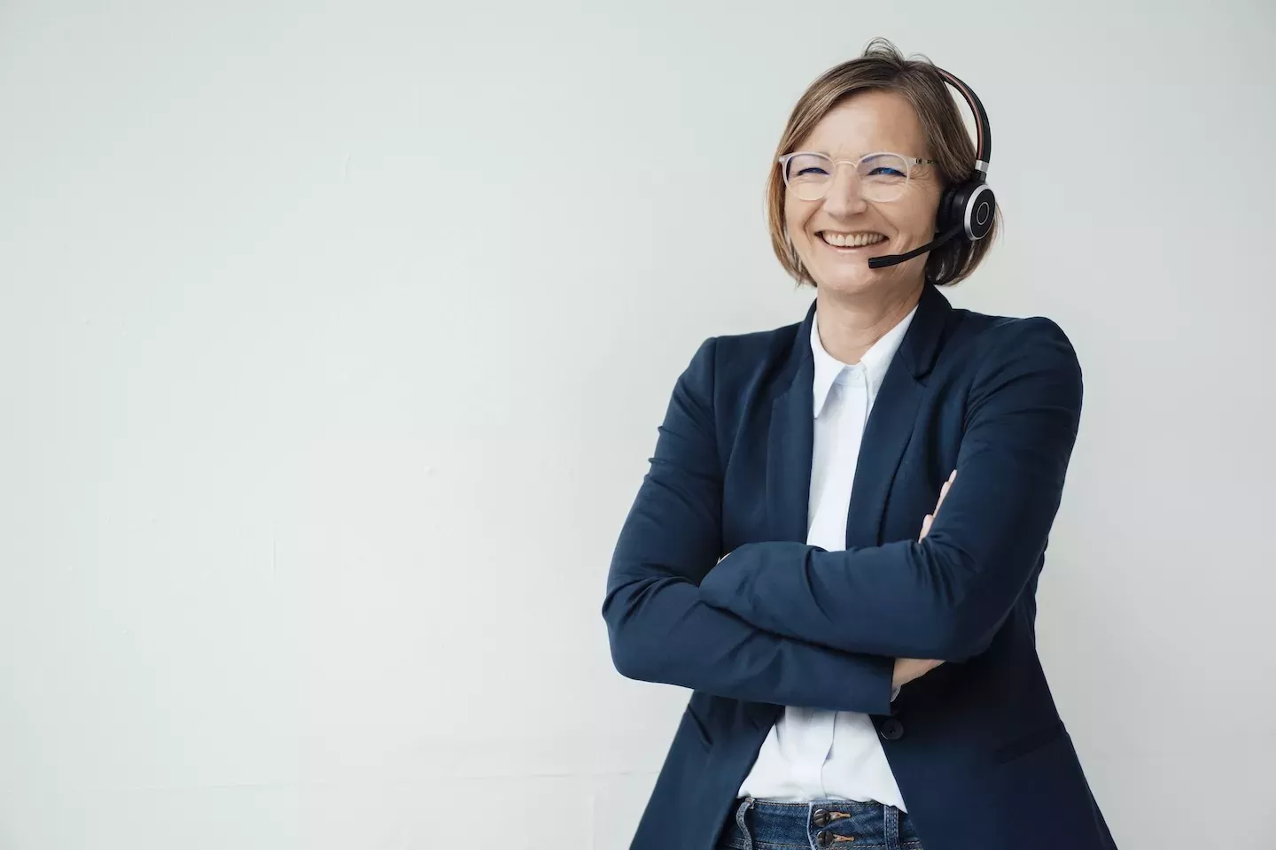 Person mit Headset