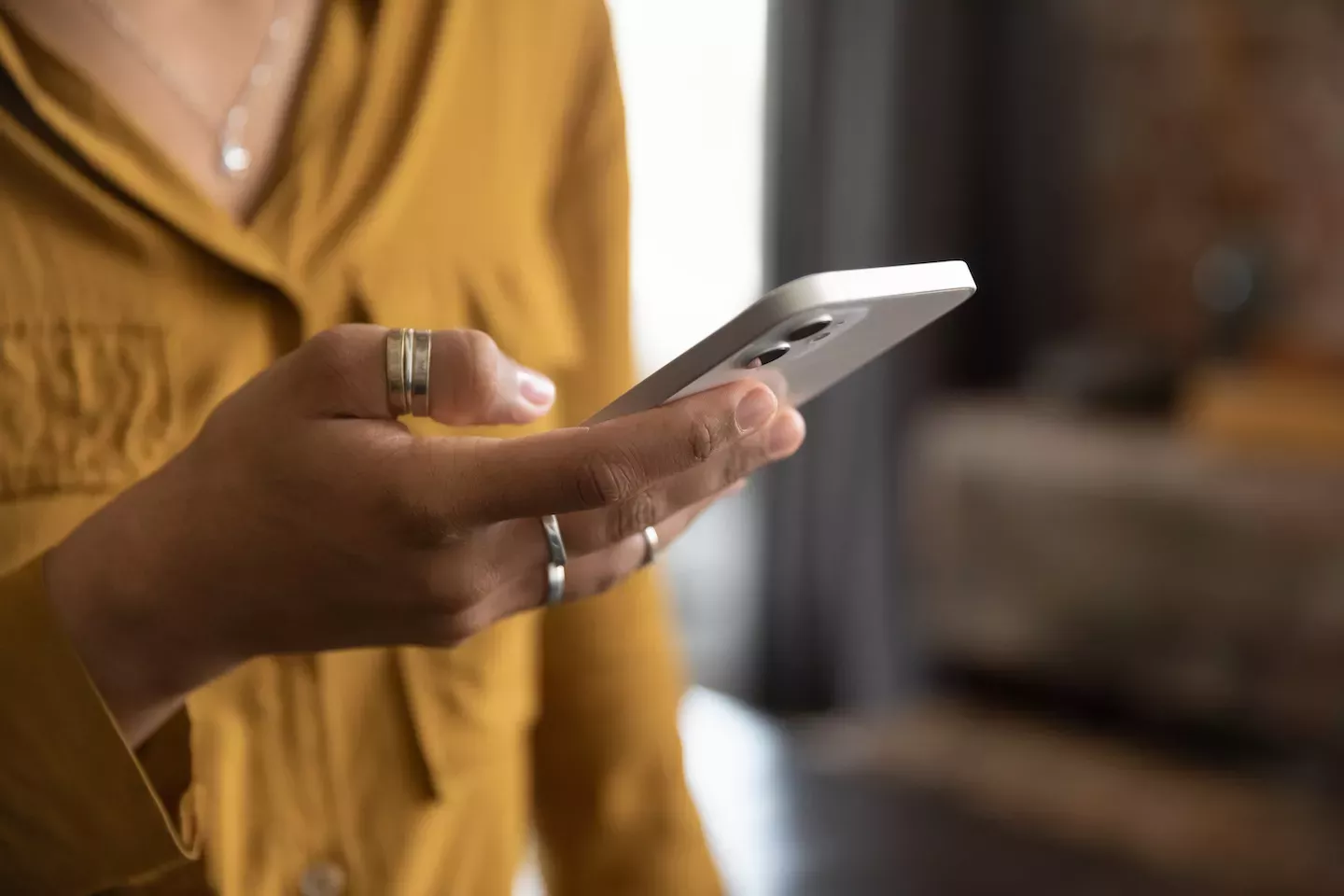 Woman holding a phone