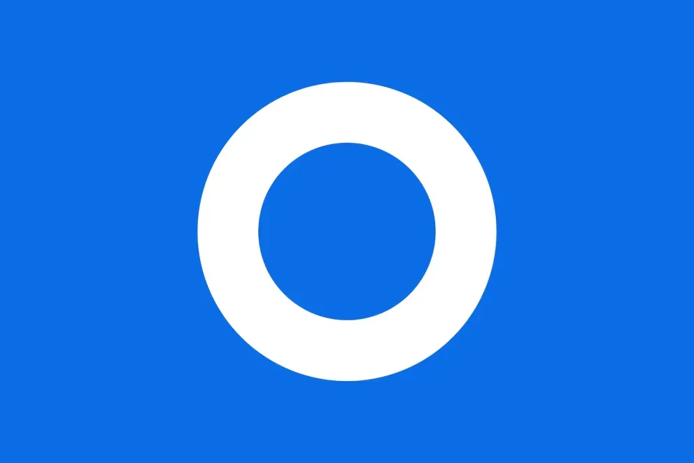 Gráfico FICO O blanco sobre fondo azul Gráfico FICO O blanco sobre fondo azul