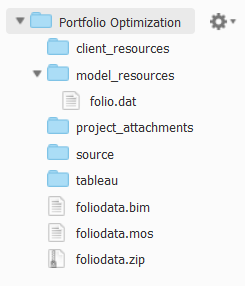 Conventional Optimization Modeler App Directory Structure