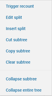 Decision Tree Edit Menu