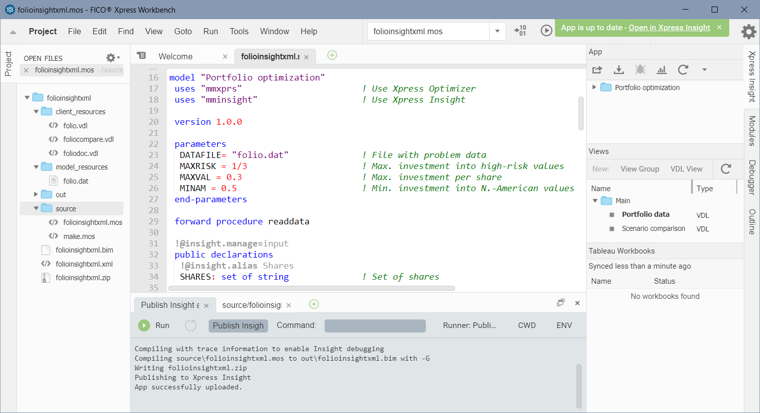 Deploying an app to Xpres Insight Chap914/portfinsdepl.png
