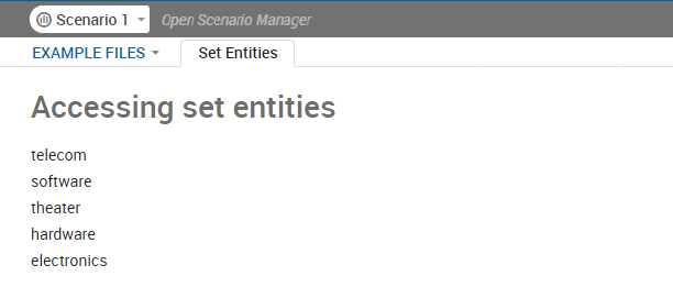 A Rendered View of a Set Entity
