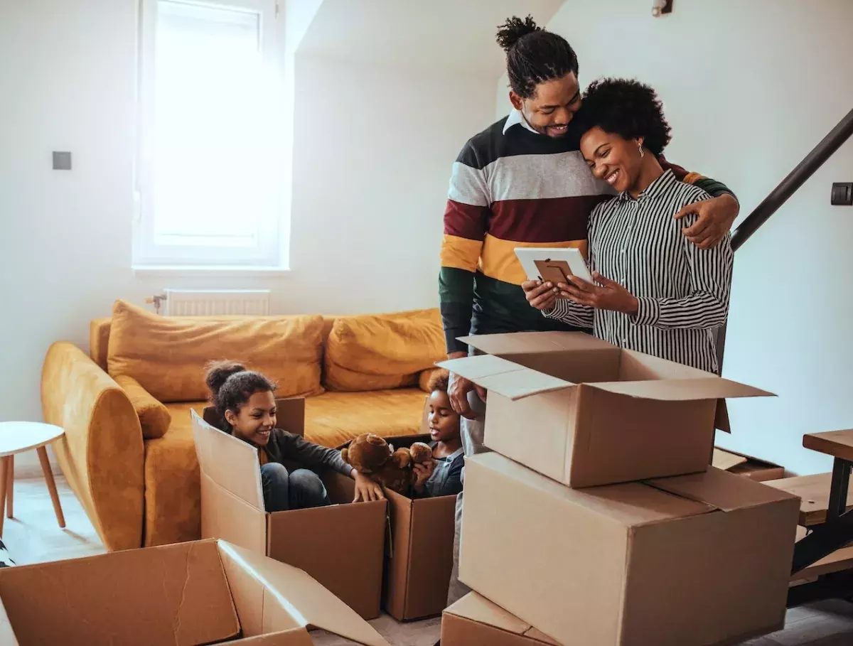 family moving into home