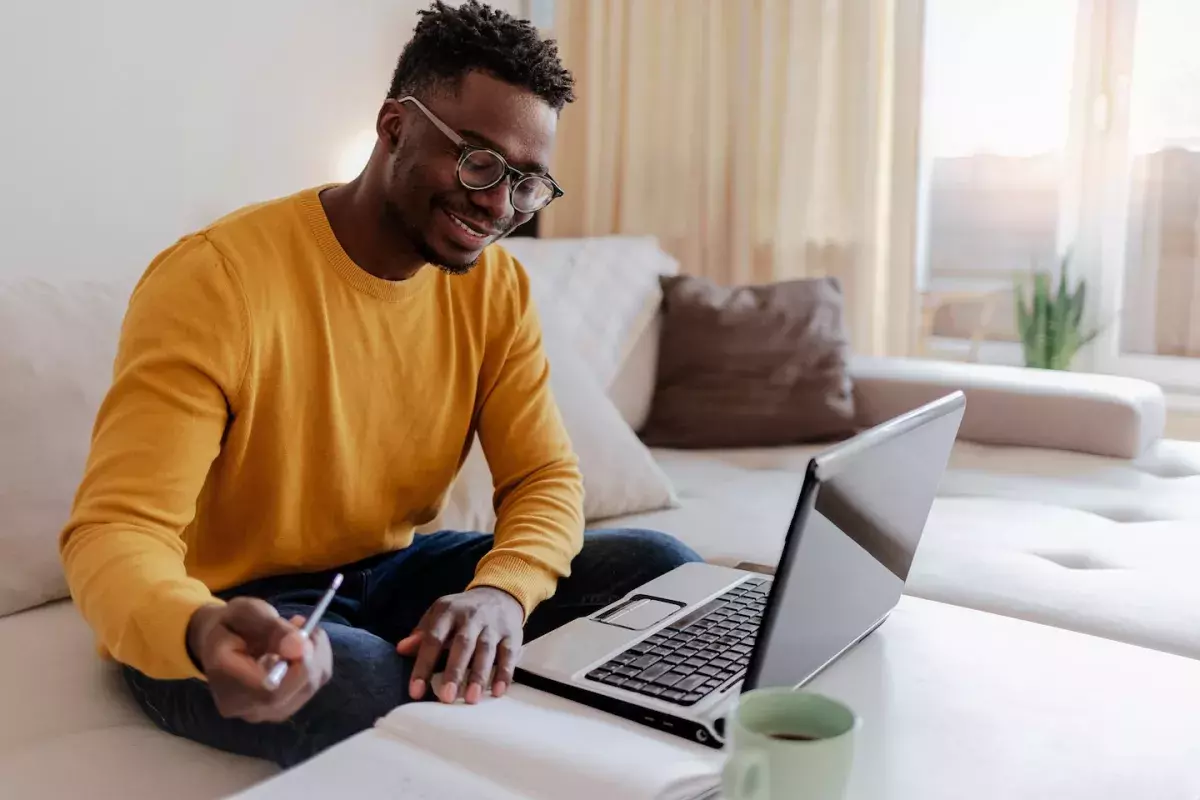 person using computer