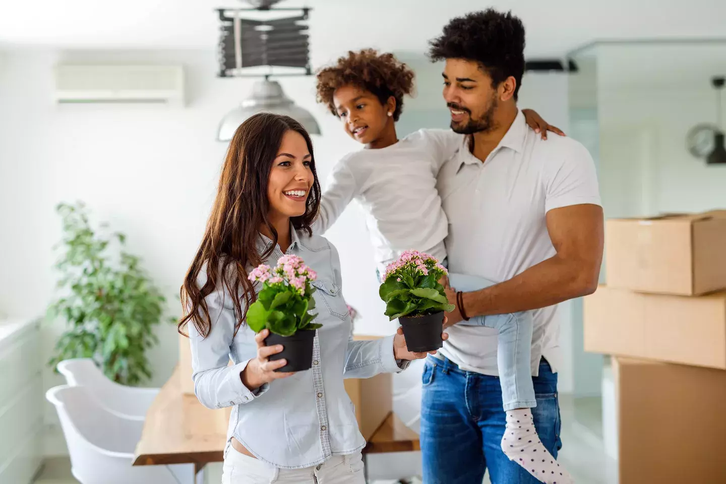 family moving into new home