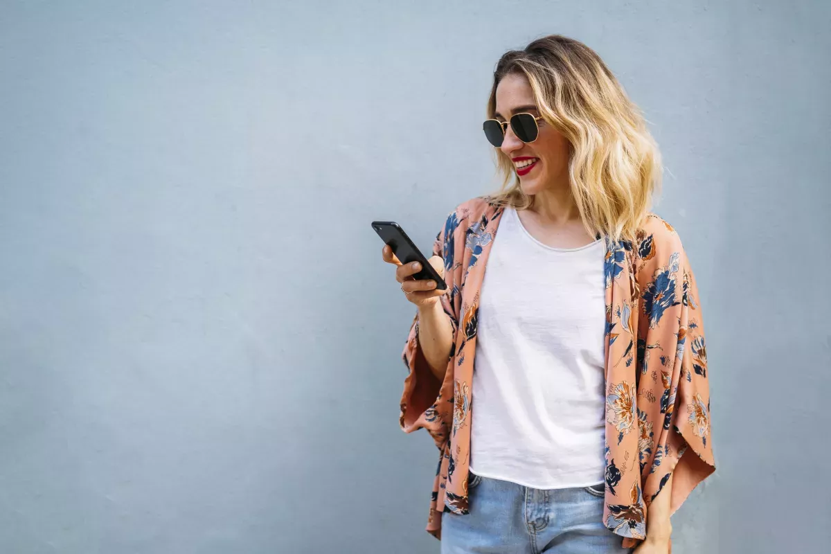 woman on phone
