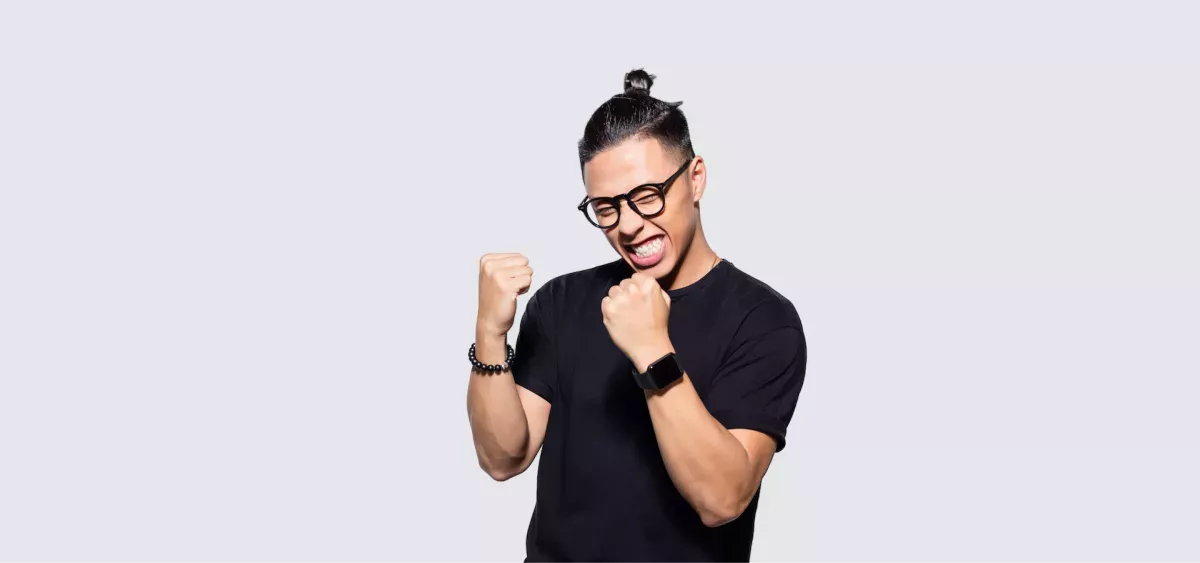 Happy excited.png Man with both fists up