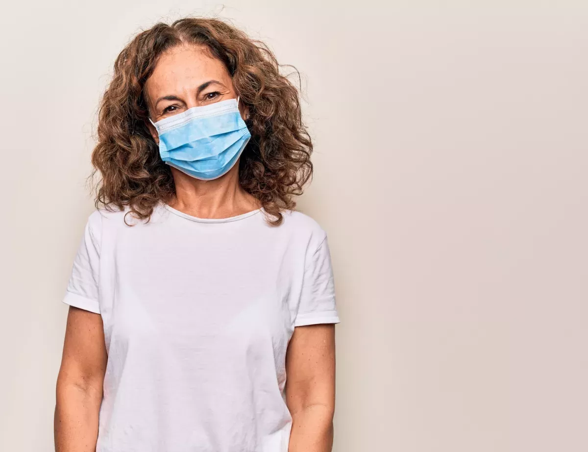 person wearing a mask