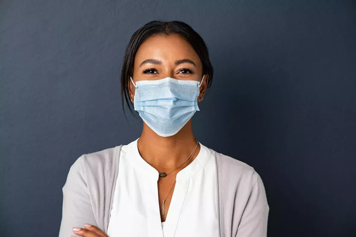 person wearing a mask