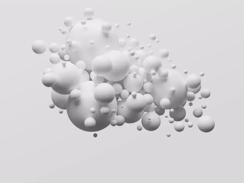 Cloud made of balloons