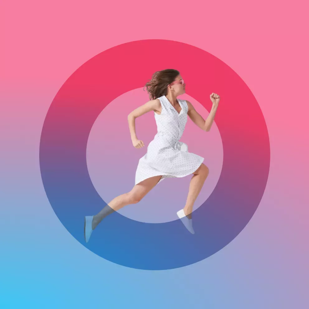 Woman running Woman running