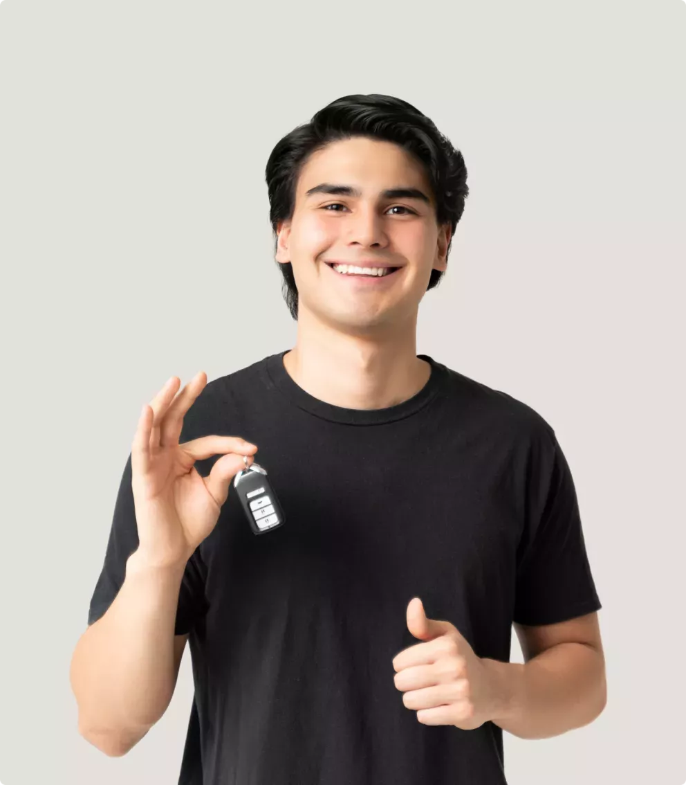 Man holding car keys Man holding car keys