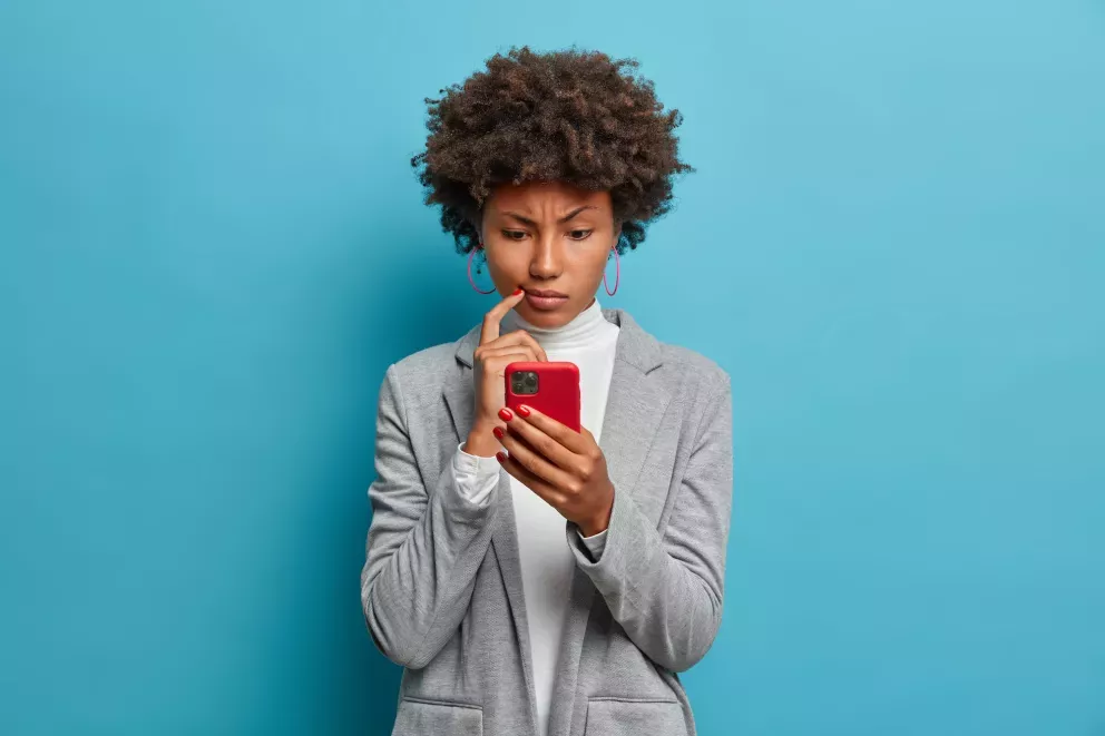 Woman using phone