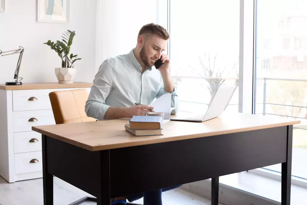 Businessman on laptop Businessman on laptop