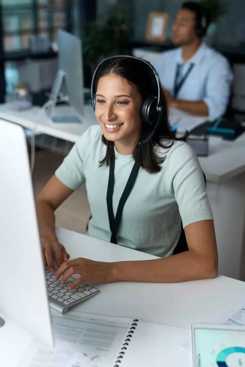 Woman on computer