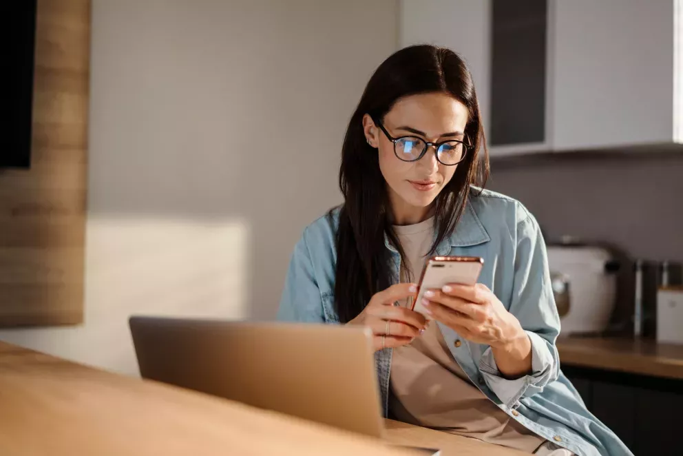 Woman using phone Woman using phone