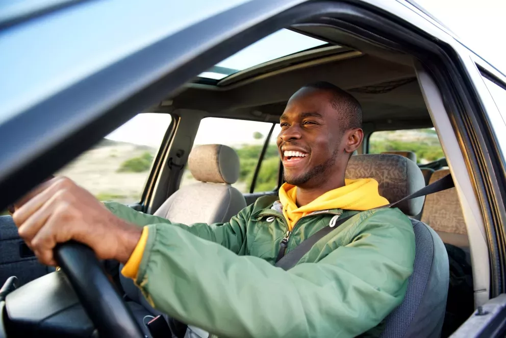 Man driving car Man driving car