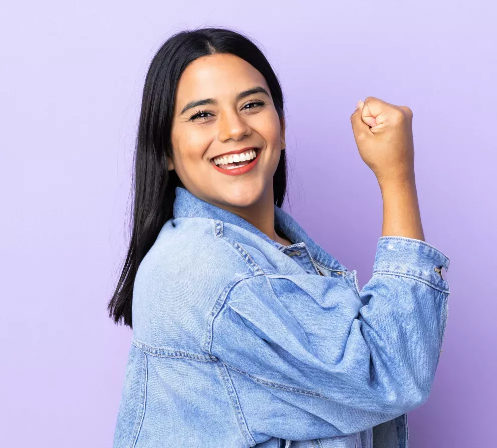 Woman with strong arm Woman with strong arm