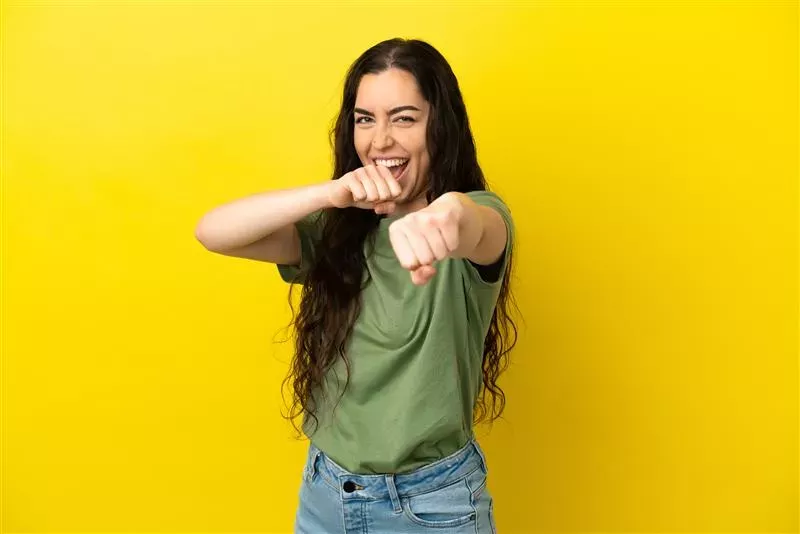 Woman punching Woman punching