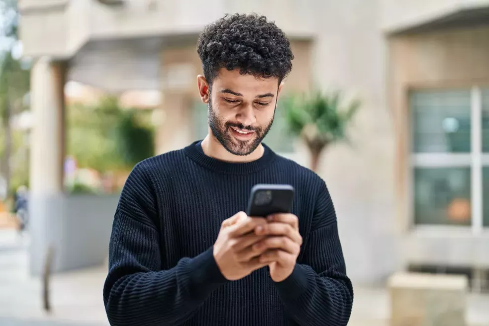 Man on phone Man on phone