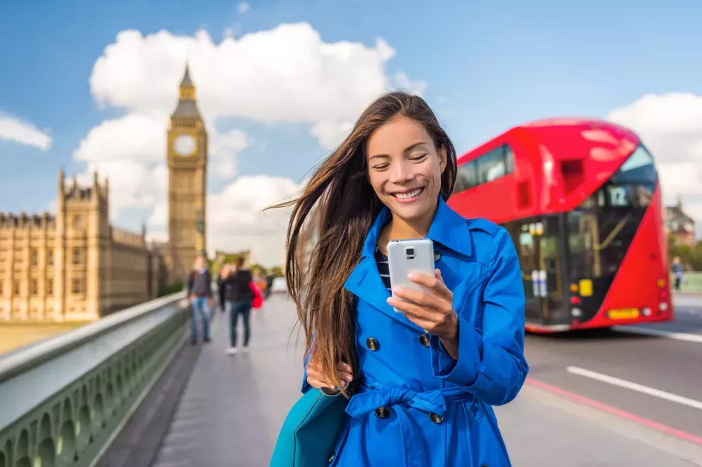 Woman with phone Woman with phone