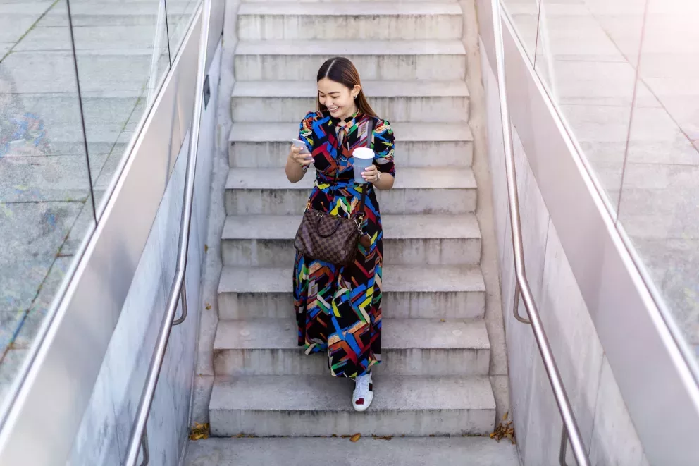 Woman with phone Woman with phone