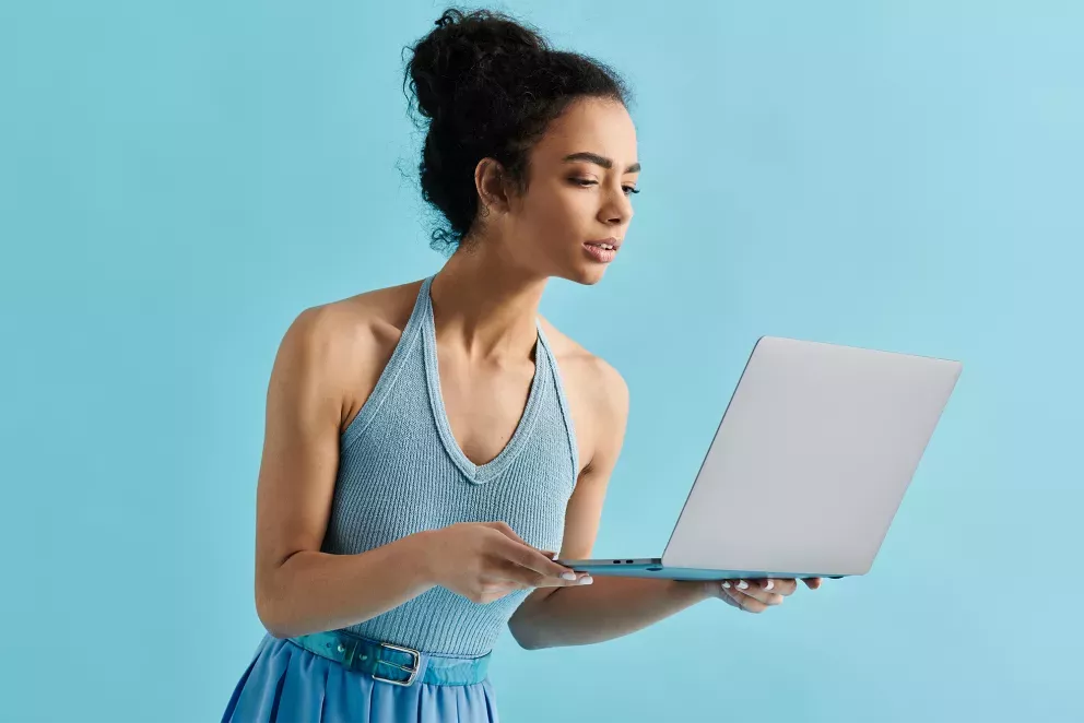 Woman with laptop