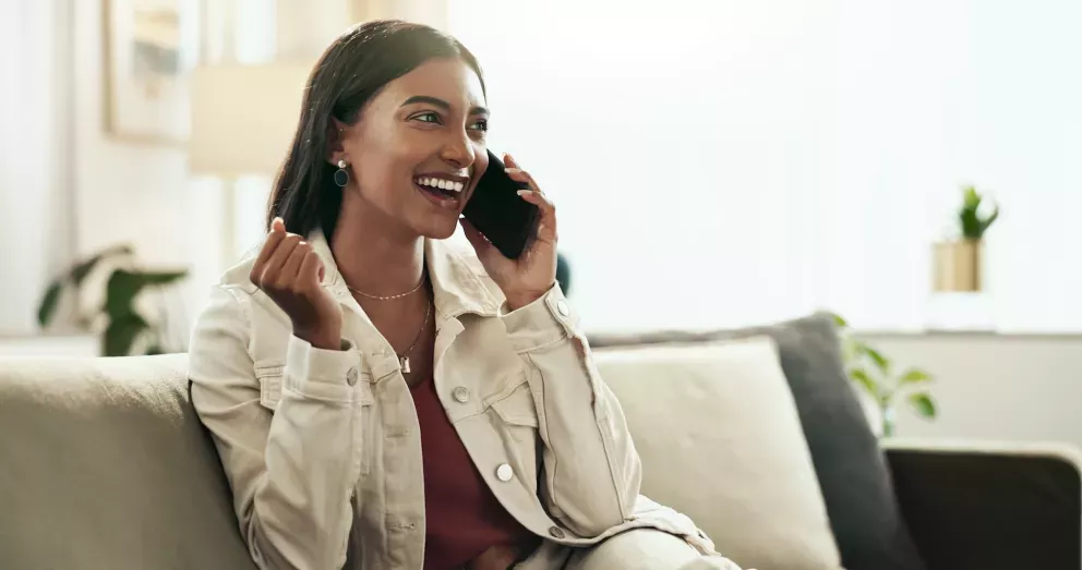 Woman with phone Woman with phone