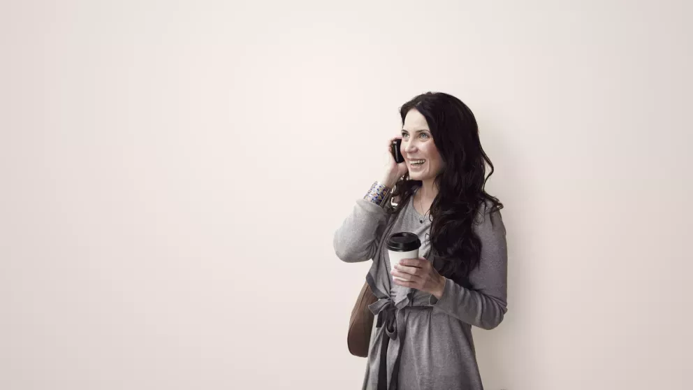 Woman with phone Woman with phone
