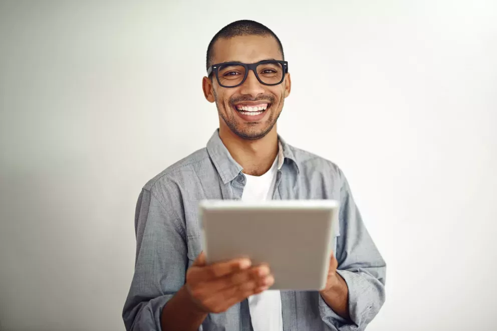 Man with tablet Man with tablet