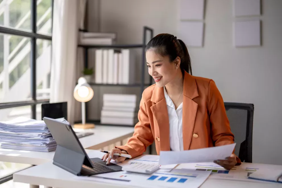 Woman with laptop